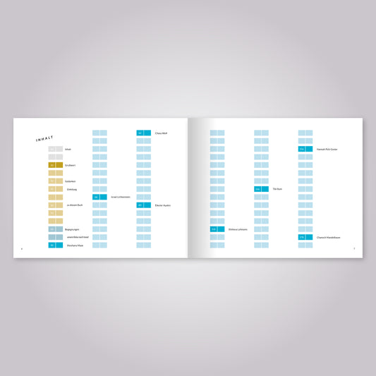 Aufgeschlagenes Buch: Inhaltsverzeichnis